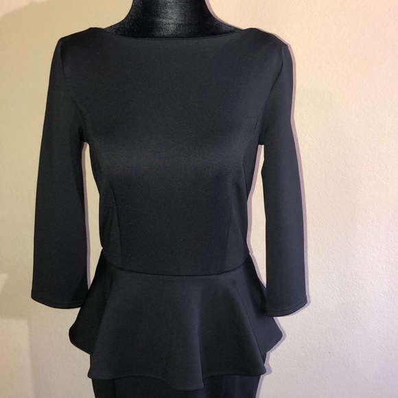 Nicole by Nicole Miller Peplum Dress V-Back.  NWT - Picture 2 of 12